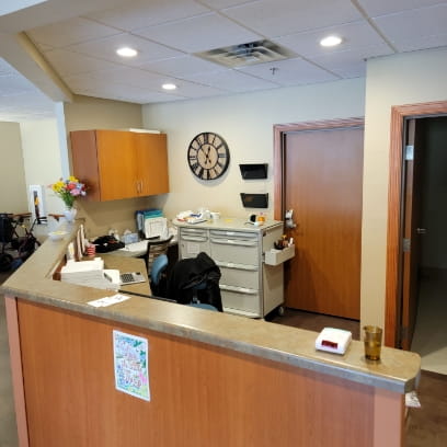 Receptionist area